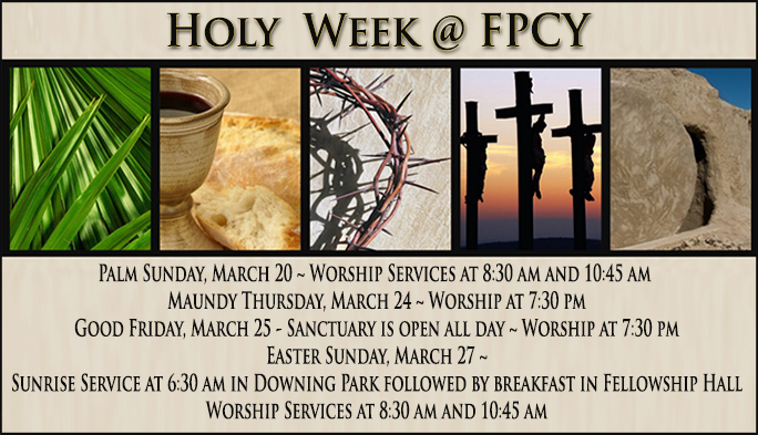 Holy Week  2016  POST Including Easter