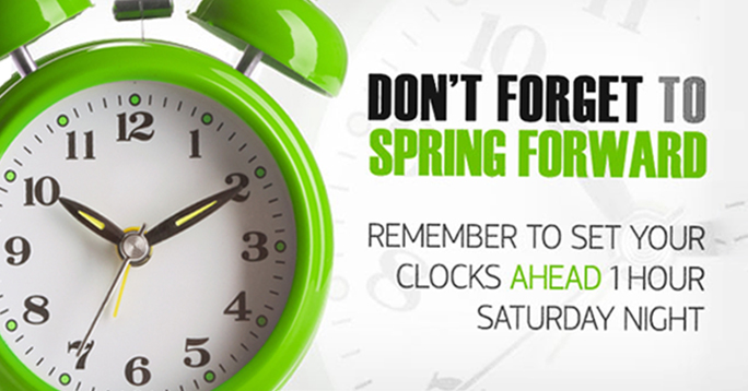 Daylight Saving Time Begins March 14